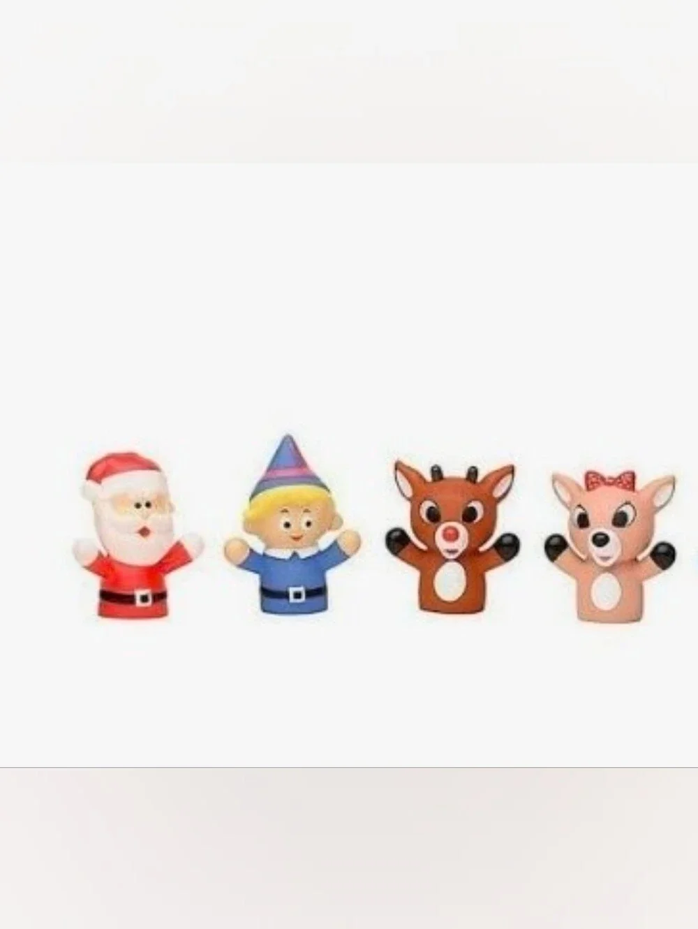 VINTAGE 5PC RUDOLPH RED NOSED REINDEER & Little People Christmas Tree NO SEPARA